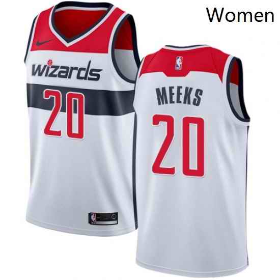 Womens Nike Washington Wizards 20 Jodie Meeks Authentic White Home NBA Jersey Association Edition
